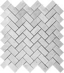 White 12x12 Polished Herringbone Bianco Carrara Marble Mosaic Tile (5 pack, 4.83 sq ft/case)