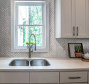 White 12x12 Polished Herringbone Bianco Carrara Marble Mosaic Tile (5 pack, 4.83 sq ft/case)