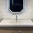 White 12x12 Honed Herringbone Marble Mosaic Tile (5 pack, 5.29 sq ft/case) - Sample