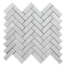 White 12x12 Honed Herringbone Marble Mosaic Tile (5 pack, 5.29 sq ft/case) - Sample