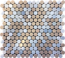 Crema Marfil Eastern White 11x12 Polished Penny Round Marble Mosaic Tile (5 pack, 4.83 sq ft/case)