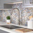 Crema Marfil Eastern White 11x12 Polished Penny Round Marble Mosaic Tile (5 pack, 4.83 sq ft/case)