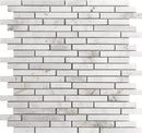 White 12x12 Polished Split Face Brick Marble Mosaic Tile (5 pack, 4.83 sq ft/case) - Sample