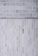 White 12x12 Polished Split Face Brick Marble Mosaic Tile (5 pack, 4.83 sq ft/case) - Sample