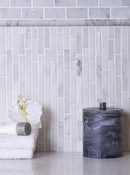 Eastern White 12x12 Polished Split Face Brick Marble Mosaic Tile (5 pack, 4.83 sq ft/case)