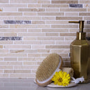 Beige 12x12 Polished Split Face Brick Marble Mosaic Tile (5 pack, 4.83 sq ft/case) - Sample