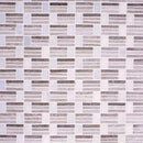 Eastern White, Wooden Grey 12x12 Polished Brick Marble Mosaic Tile (5 pack, 5 sq ft/case)