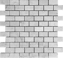 White 12x12 Honed Brick Bianco Carrara Marble Mosaic Tile (5 pack, 4.92 sq ft/case)