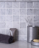 White 12x12 Honed Square Bianco Carrara Marble Mosaic Tile (5 pack, 5 sq ft/case)