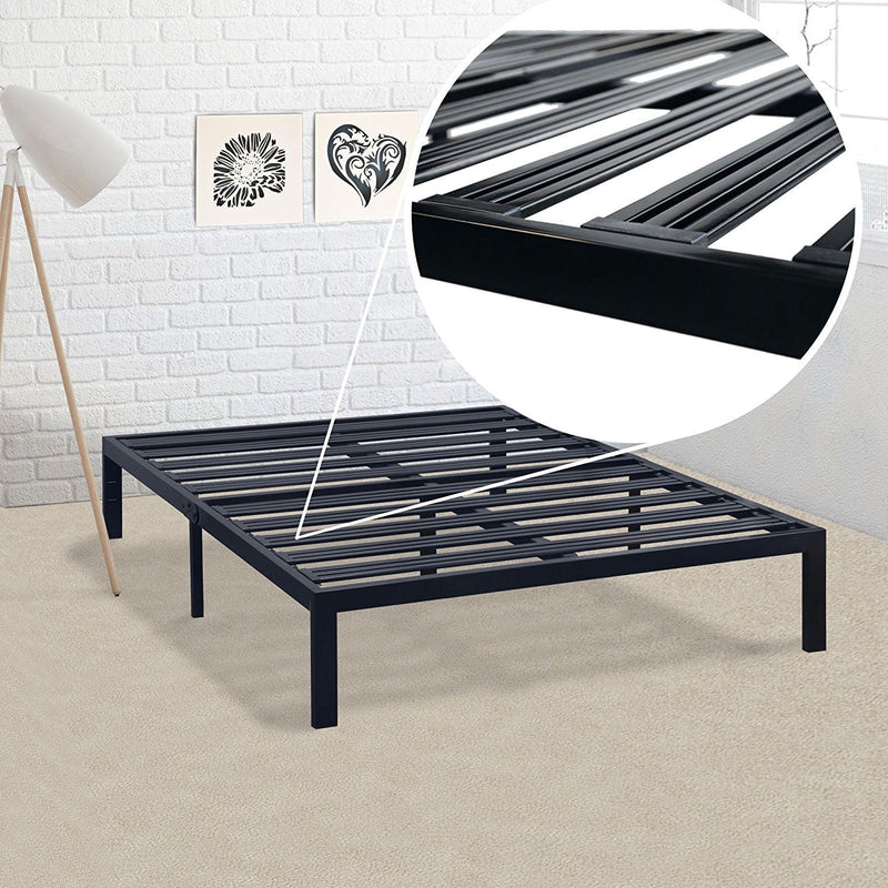 King Metal Platform Bed Frame with Heavy Duty Slats, photo 2 of 3