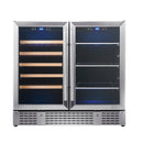 36-inch Beer and Wine Cooler Combination with Low-E Glass Door