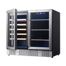 36-inch Beer and Wine Cooler Combination with Low-E Glass Door