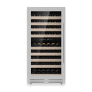 47-Inch Tall Dual Zone Wine Cooler with Low-E Glass Door