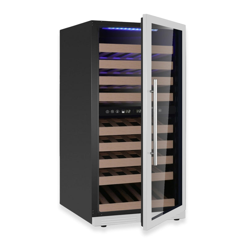 47-Inch Tall Dual Zone Wine Cooler with Low-E Glass Door