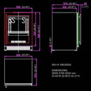 24″ Glass‑Door Meat Aging Fridge (Compact)