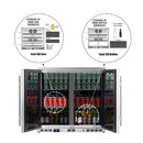 36-Inch Heating Glass Dual Door Built In Beverage Fridge