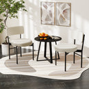 Dining Chair Set of 2 with Curved Backrest and Padded Seat