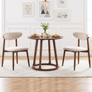 Upholstered Dining Chairs with Curved Back, Set of 2