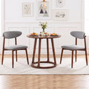 Upholstered Dining Chairs with Curved Back, Set of 2