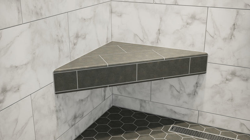 The Original Floating Corner Shower Bench Kit™ with wedi®