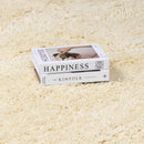 Kettering Solid Cream Wool Shag Rug