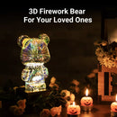 3D Firework Bear LED Night Light
