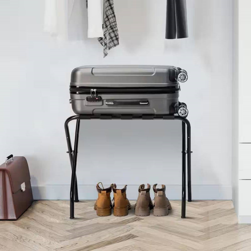 Sturdy Black Metal Foldable Luggage Rack, photo 4 of 5