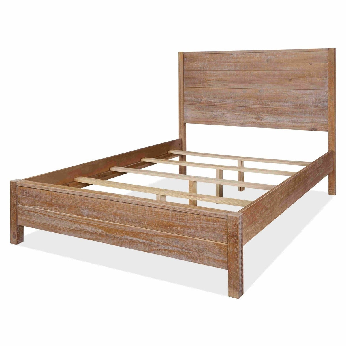 FarmHome Rustic Solid Pine Platform Bed in King Size, photo 2 of 4