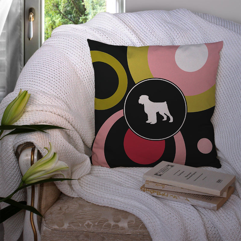 Black Russian Terrier Throw Pillow - 14x14 Decorative Pillow – Art for Your Home & Patio