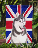 Alaskan Malamute with English Union Jack British Flag Garden Flag – Decorative Outdoor Yard Flag KJ1161GF