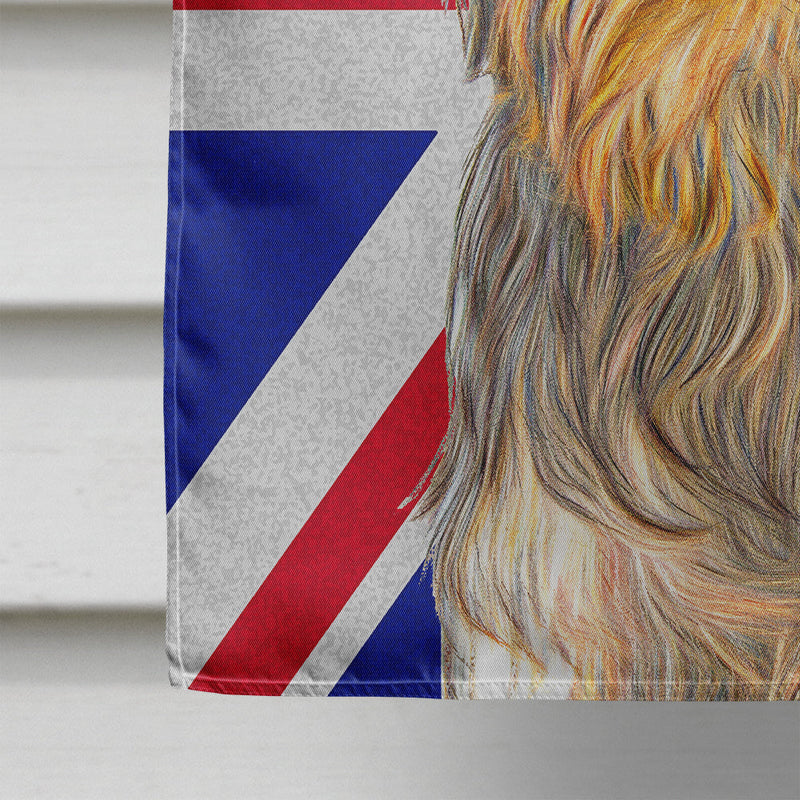 Yorkie / Yorkshire Terrier with English Union Jack British Flag Flag Canvas House Size KJ1163CHF