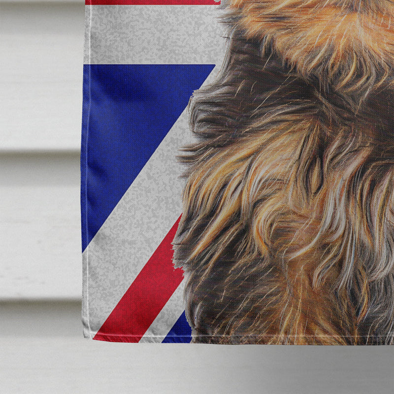 Yorkie Puppy / Yorkshire Terrier with English Union Jack British Flag Flag Canvas House Size KJ1167CHF