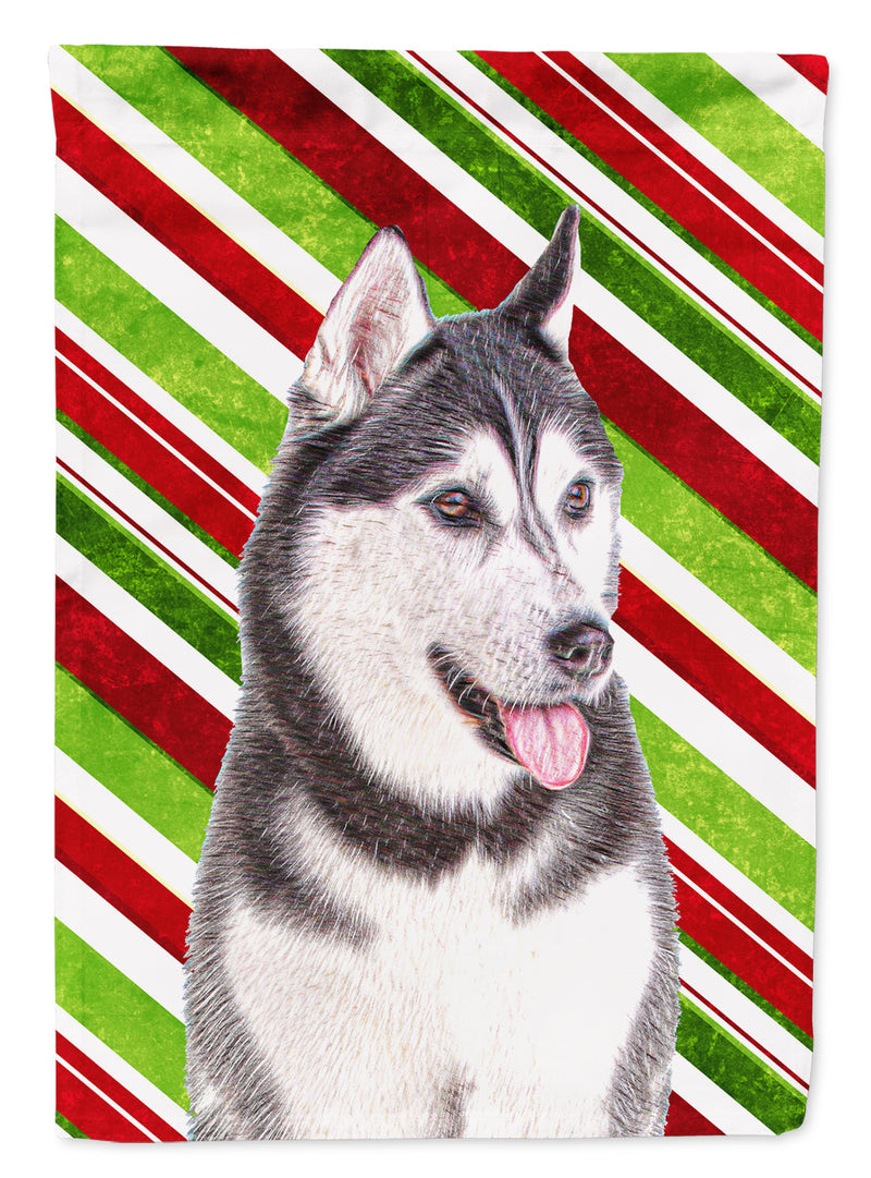 Candy Cane Holiday Christmas Alaskan Malamute Flag Garden Size KJ1168GF