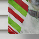 Candy Cane Holiday Christmas Jack Russell Terrier House Flag 28x40 Porch Sleeve Pole Decorative Outside Yard Banner Artwork Wall Hanging, Polyester