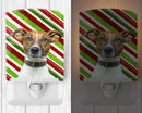 Candy Cane Holiday Christmas Jack Russell Terrier Ceramic Night Light Compact, UL-Certified, Ideal for Bedroom, Bathroom, Nursery, Hallway, Kitchen, 6x4x3, Multicolor