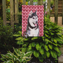 Hearts Love and Valentine's Day Alaskan Malamute Garden Flag – Decorative Outdoor Yard Flag KJ1189GF