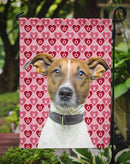 Hearts Love and Valentine's Day Jack Russell Terrier Garden Flag – Decorative Outdoor Yard Flag KJ1190GF