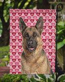 Hearts Love and Valentine's Day German Shepherd Garden Flag – Decorative Outdoor Yard Flag KJ1194GF