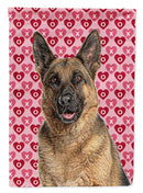 Hearts Love and Valentine's Day German Shepherd Garden Flag – Decorative Outdoor Yard Flag KJ1194GF