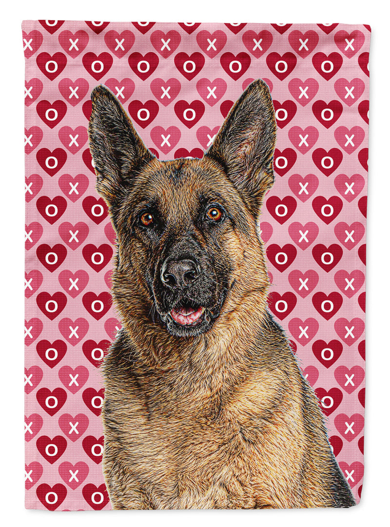 Hearts Love and Valentine's Day German Shepherd Garden Flag – Decorative Outdoor Yard Flag KJ1194GF