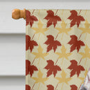 Fall Leaves Alaskan Malamute House Flag 28x40 Porch Sleeve Pole Decorative Outside Yard Banner Artwork Wall Hanging, Polyester