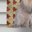 Fall Leaves Schnauzer House Flag 28x40 Porch Sleeve Pole Decorative Outside Yard Banner Artwork Wall Hanging, Polyester
