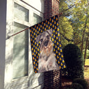 Candy Corn Halloween Schnauzer House Flag 28x40 Porch Sleeve Pole Decorative Outside Yard Banner Artwork Wall Hanging, Polyester