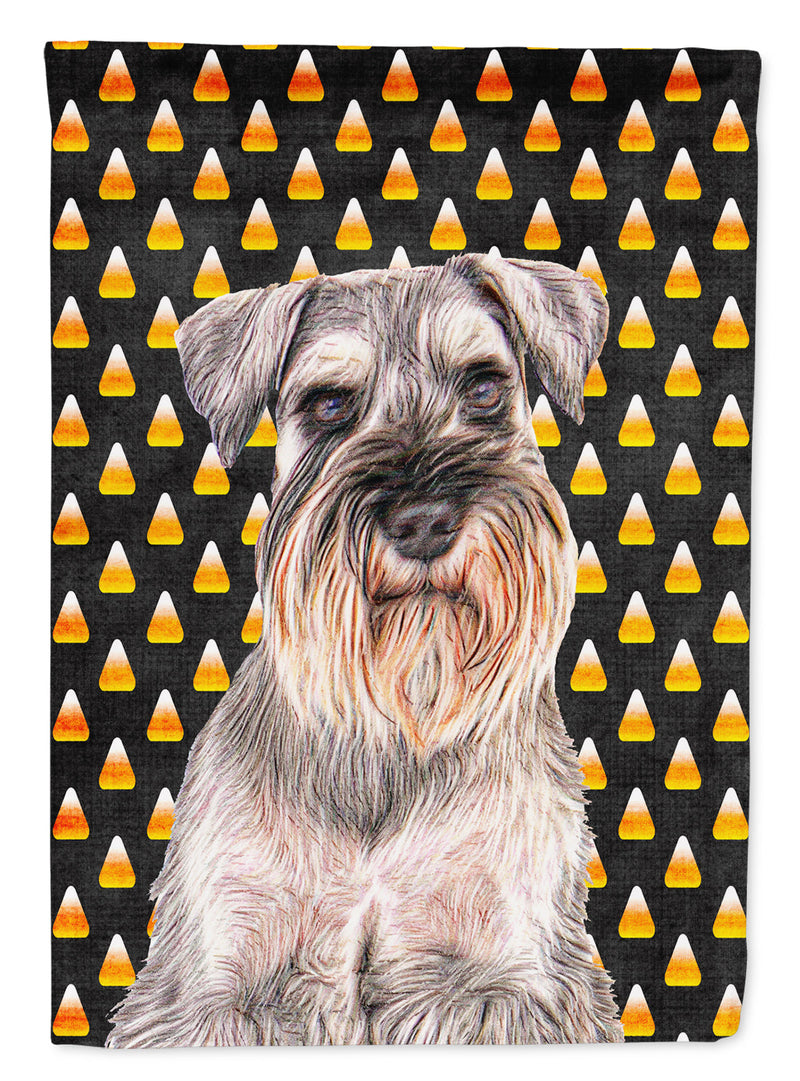 Candy Corn Halloween Schnauzer Flag Canvas House Size KJ1214CHF