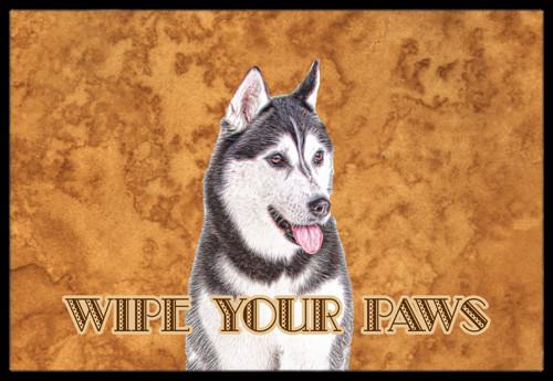 Alaskan Malamute Wipe your Paws Doormat - 24x36 Decorative Floor Mat – Indoor/Outdoor Rug with Artistic Flair KJ1217JMAT