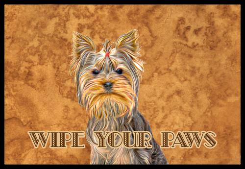 Yorkie / Yorkshire Terrier Wipe your Paws Indoor or Outdoor Mat 24x36 KJ1219JMAT