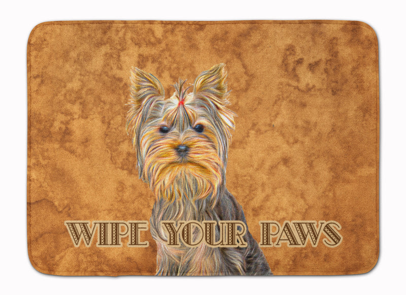 Yorkie / Yorkshire Terrier Wipe your Paws Machine Washable Memory Foam Mat