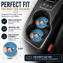 Blue Alaskan Malamute Set of 2 Cup Holder Car Coasters Absorbent Round Sandstone Coasters Gifts for Men or Women, 2.5, Multicolor