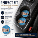 Blue Schnauzer Set of 2 Cup Holder Car Coasters Absorbent Round Sandstone Coasters Gifts for Men or Women, 2.5, Multicolor