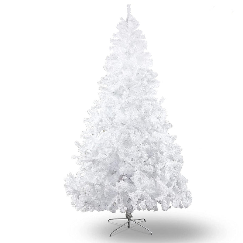 10' Premium Spruce Artificial Christmas Tree w/Metal Stand, White